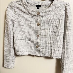 Zunie Textured White Blazer